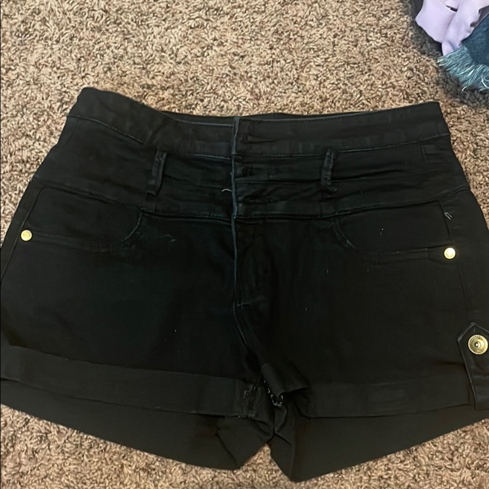 Black Jean Shorts